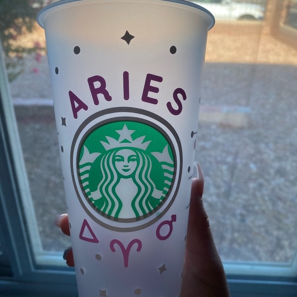 Custom Starbucks Cup Aries